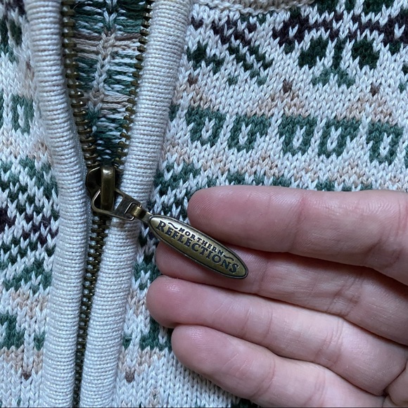 Vintage Northern Reflections Knitted Cardigan Sweater - Picture 3 of 4